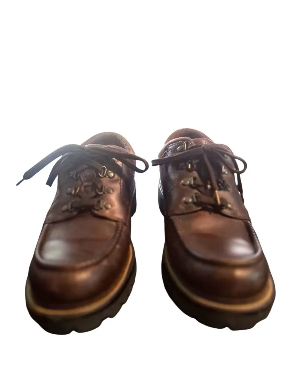 Timberland Mens Brown Genuine Leather Moc Toe Oxfords Size 12M*SH12